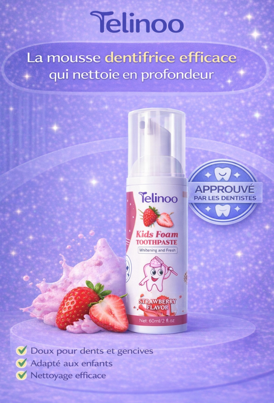 Telinoo – Mousse dentifrice goût Fraise