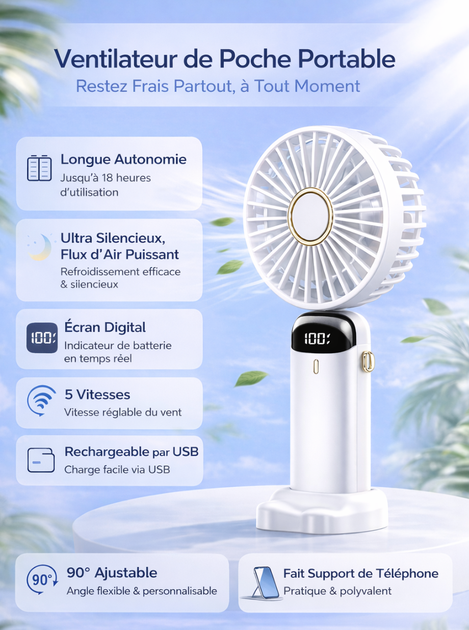 Ventilateur Portable Telinoo